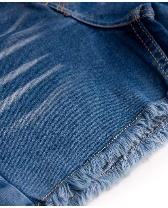 Pine Kids Denim Woven Washed  Shorts - Blue