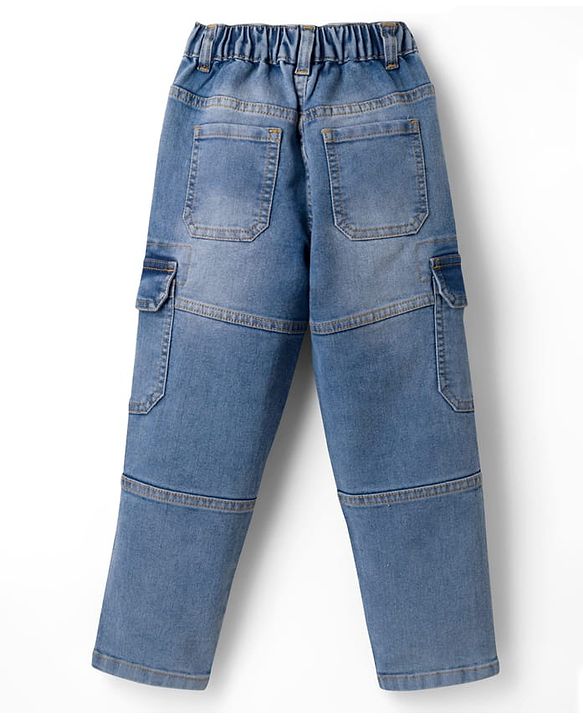 Pine Kids Denim Woven Cut N Sew Jeans With Pockets - Blue