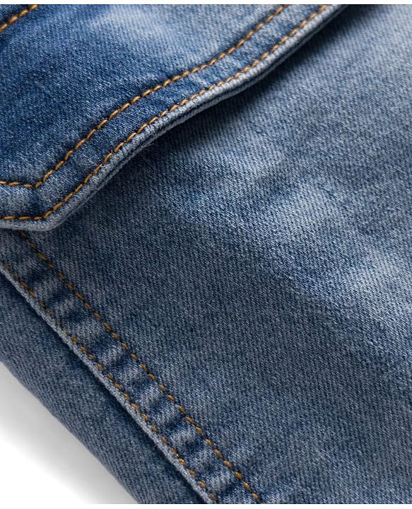 Pine Kids Denim Woven Cut N Sew Jeans With Pockets - Blue