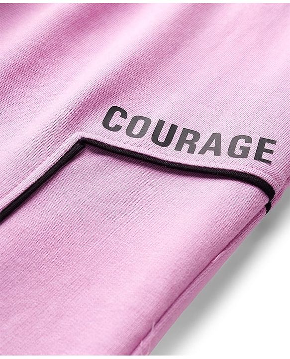 Pine Kids Knit Full Length Lounge Pant With Text Print - Purple