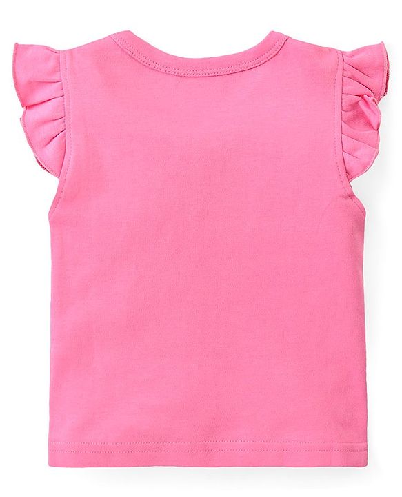 Babyhug 100% Cotton Interlock Knit Frill Sleeves Jhablas With Floral Print Pack Of 3 - Pink Purple & Yellow