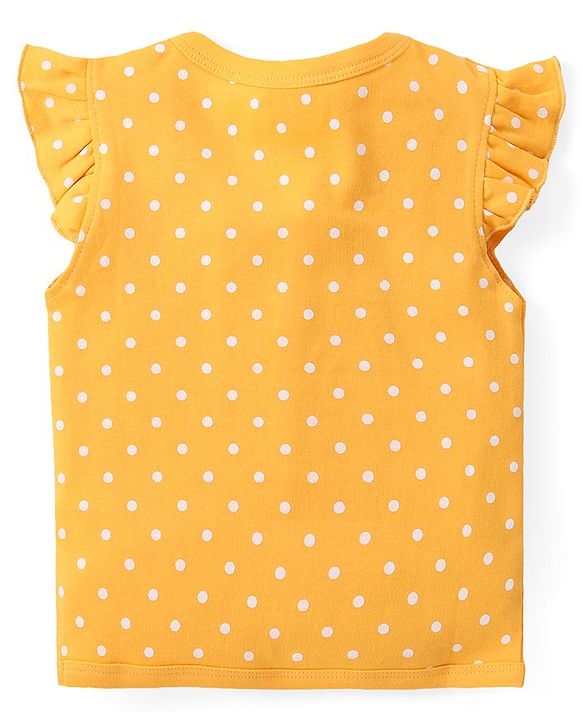 Babyhug 100% Cotton Interlock Knit Frill Sleeves Jhablas With Floral Print Pack Of 3 - Pink Purple & Yellow
