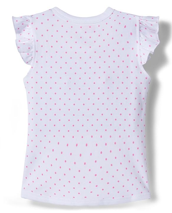 Babyhug 100% Cotton Interlock Knit Frill Sleeves Jhablas With Heart & Polka Dot Print Pack of 3 - Pink Yellow & White
