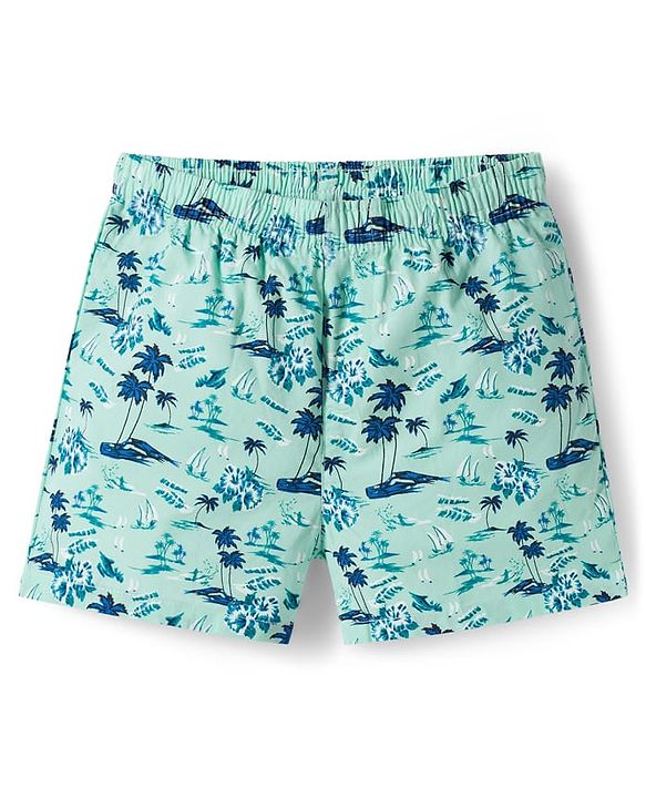 Pine Kids Cambric Woven Boxers With Tropical Theme Print Pack Of 2 - Colour May Vary