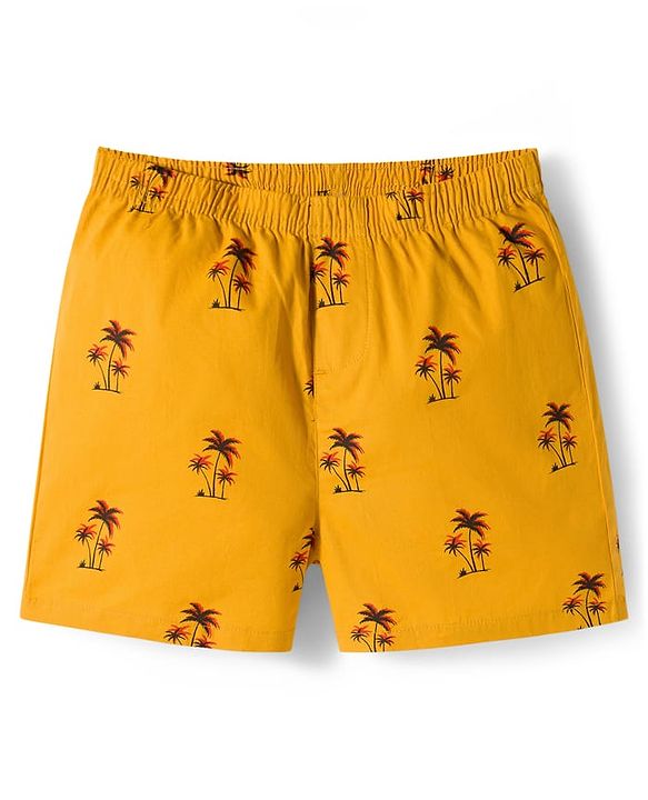 Pine Kids Cambric Woven Boxers With Tropical Theme Print Pack Of 2- Assorted