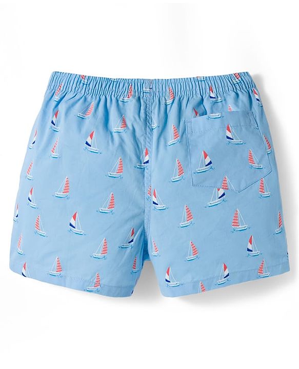 Pine Kids Cambric Woven Boxers With Nautical Theme Print Pack Of 2 - Colour May Vary
