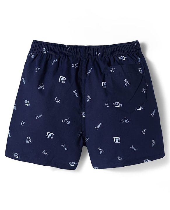 Pine Kids Cambric Woven Boxers With Nautical Theme Print Pack Of 2 - Colour May Vary