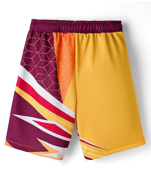 Pine Active Knit Sleeveless Printed T-Shirt & Shorts Set - Yellow