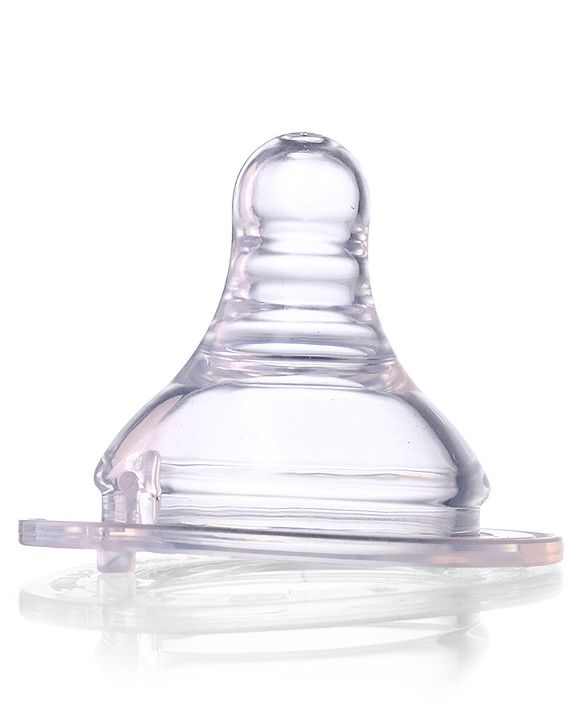 Babyhug GentleFlow Wide Neck Feeding Bottles Set of 2 - 240ml Each Blue|Heat-Resistant Borosilicate Glass| Anti-Colic Silicone Nipple|Leak-Proof|Microwave and Sterilizer Safe| BPA Free|Measuring Scale