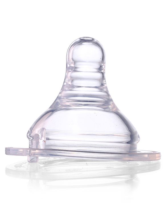 Babyhug GentleFlow Wide Neck Feeding Bottles Set of 2 - 120ml Each Blue|Heat-Resistant Borosilicate Glass| Anti-Colic Silicone Nipple|Leak-Proof|Microwave and Sterilizer Safe| BPA Free|Measuring Scale