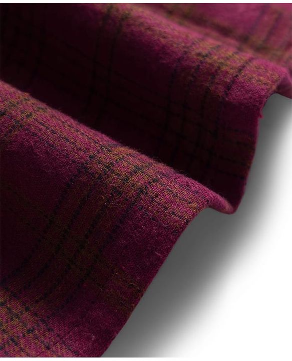 Babyhug Cotton Knit Full Sleeves Checks Frock With Leggings & Belt - Wine