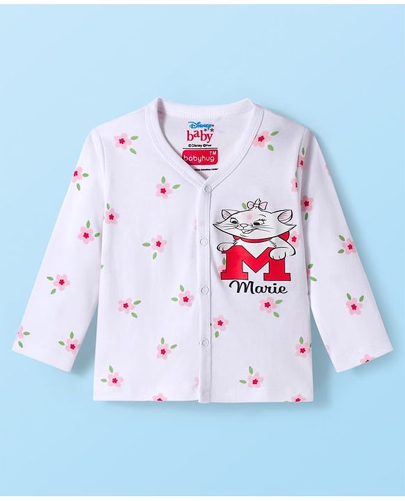 Babyhug Disney Interlock Knit Full Sleeves Jhablas With Marie Print Pack Of 5 - Multicolour