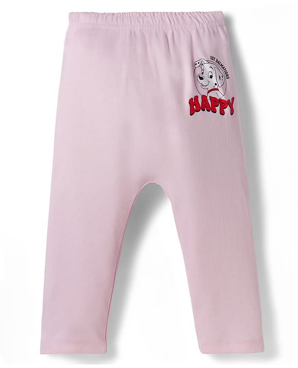 Babyhug Disney Interlock Knit Full Length Diaper Leggings With Bambi & Marie Print Pack of 3 - Pink & White