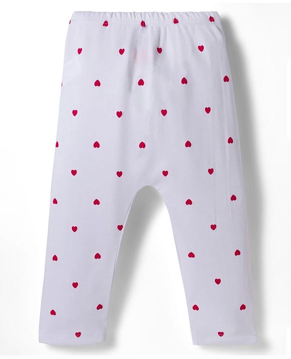 Babyhug Disney Interlock Knit Full Length Diaper Leggings With Bambi & Marie Print Pack of 3 - Pink & White