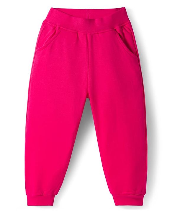 Babyhug Interlock Knit Full Sleeves Top & Lounge Pant Set with Bunny Print - Pink