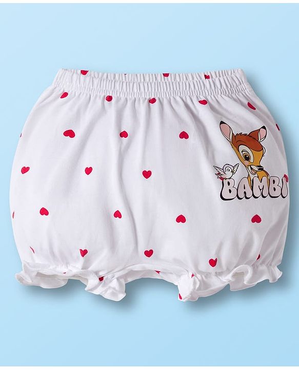 Babyhug Disney Cotton Lycra Knit Bloomers With Marie Graphics Pack Of 5 - Multicolour