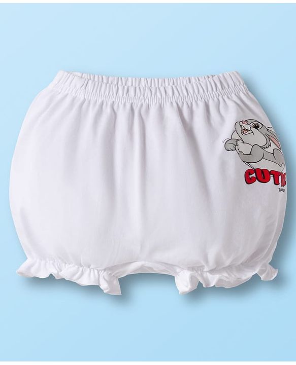 Babyhug Disney Cotton Lycra Knit Bloomers With Marie Graphics Pack Of 5 - Multicolour