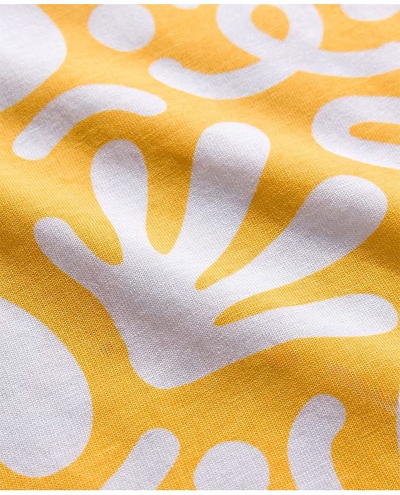 Babyhug Cotton Knit Full Sleeves Printed Co-ord Night Suit - Orange