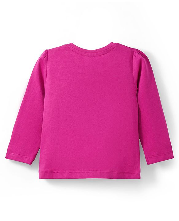 Babyhug Cotton Knit Full Sleeves Night Suit with Star Print - Purple