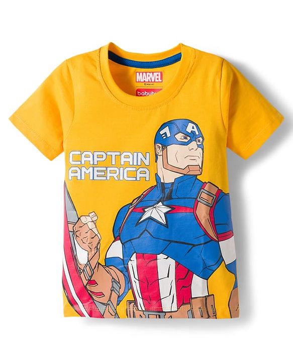 Babyhug Marvel Single Jersey Knit Half Sleeves T-Shirt With Avengers Graphics Pack Of 3 - Red Black & Yellow