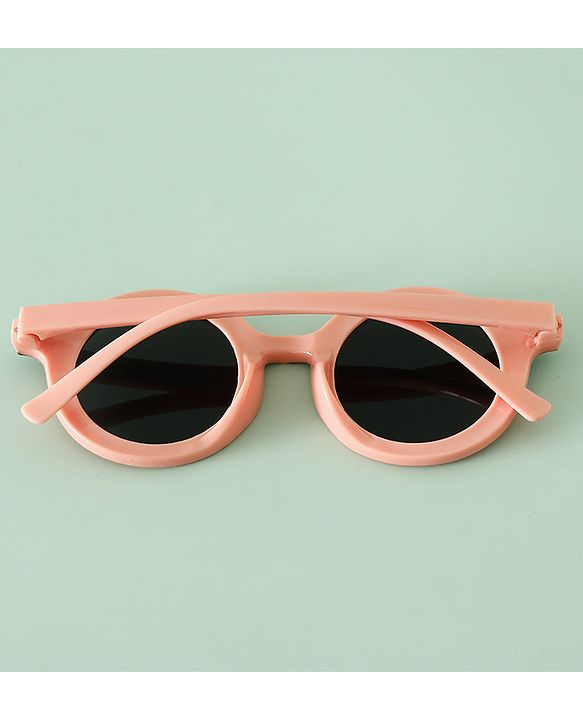 Pine Kids Round Frame Printed Sunglasses - Peach