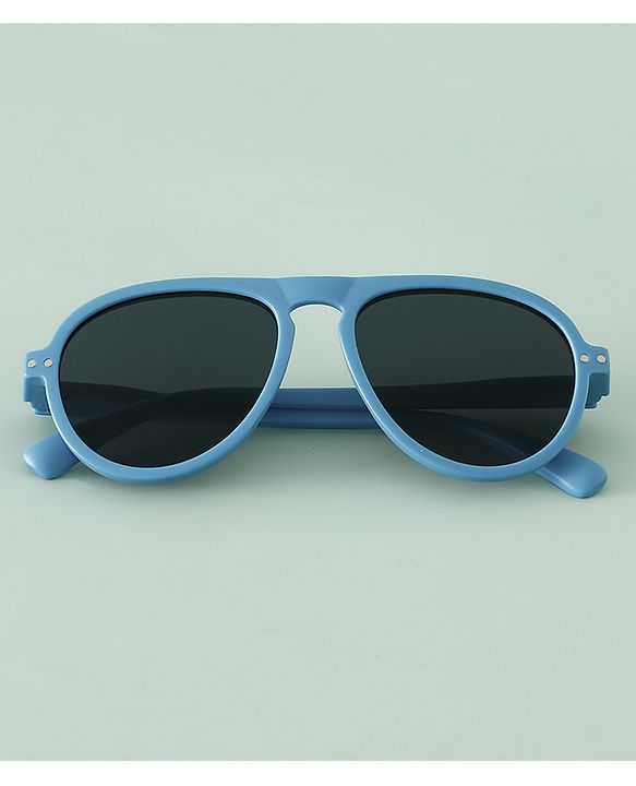Pine Kids Solid Round Frame Sunglasses - Blue