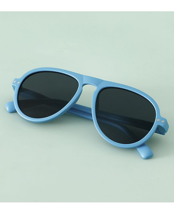 Pine Kids Solid Round Frame Sunglasses - Blue