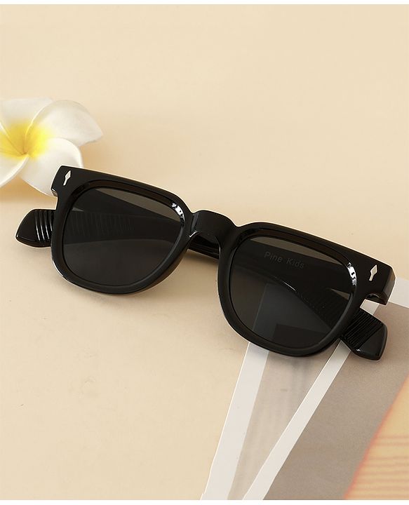 Pine Kids Free Size Solid Colour Sunglasses - Black