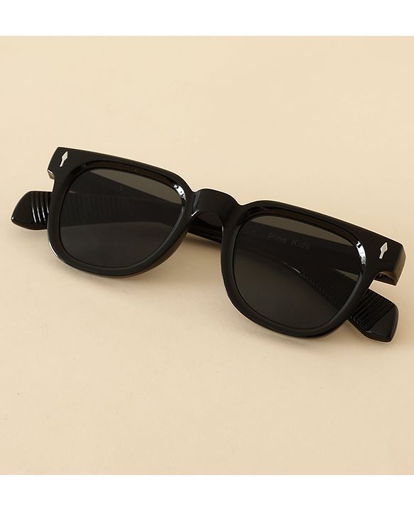 Pine Kids Free Size Solid Colour Sunglasses - Black