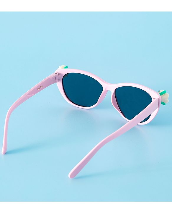 Babyhug Free Size Sunglasses With Floral Applique - Purple