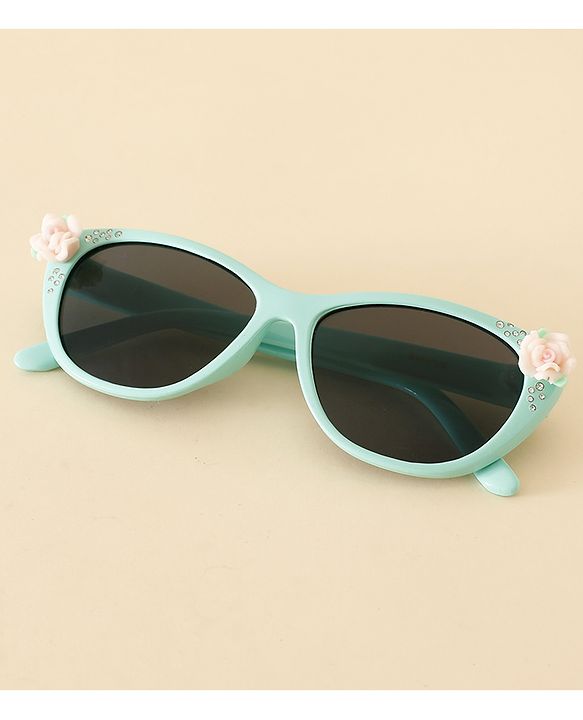 Babyhug Free Size Sunglasses With Floral Applique - Purple
