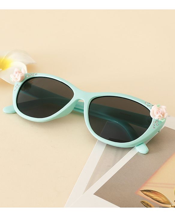 Babyhug Free Size Sunglasses With Floral Applique - Purple