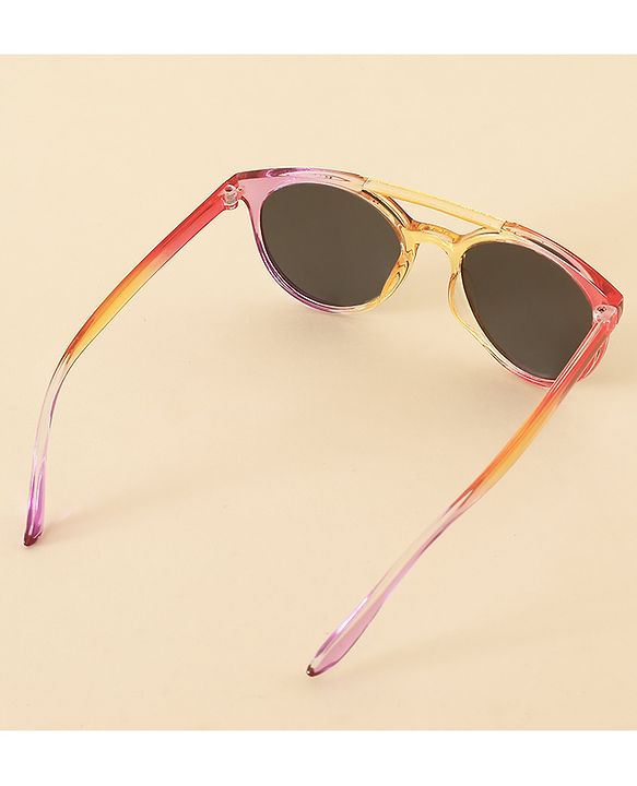 Babyhug Solid Round Frame Sunglasses - Pink & Orange