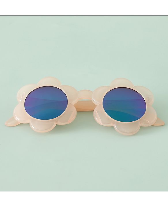 Babyhug Free Size Sunglasses Floral Shape - Peach