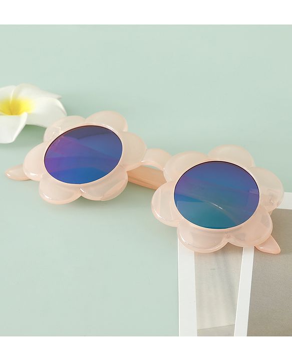 Babyhug Free Size Sunglasses Floral Shape - Peach