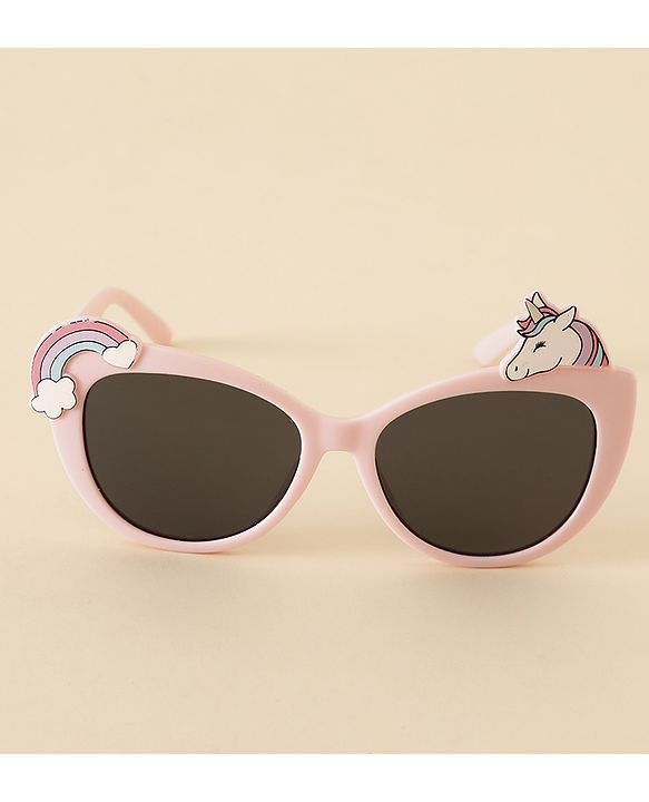 Babyhug Free Size Sunglasses With Unicorn Applique - Pink