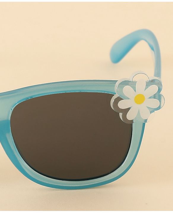 Babyhug Sunglasses With Floral & Butterfly Applique - Light Blue