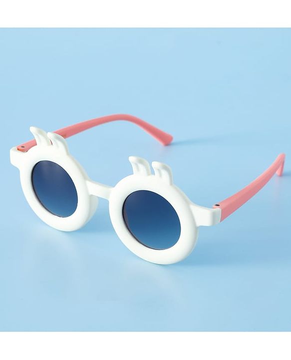Babyhug Sunglasses With Bunny Applique - White & Pink