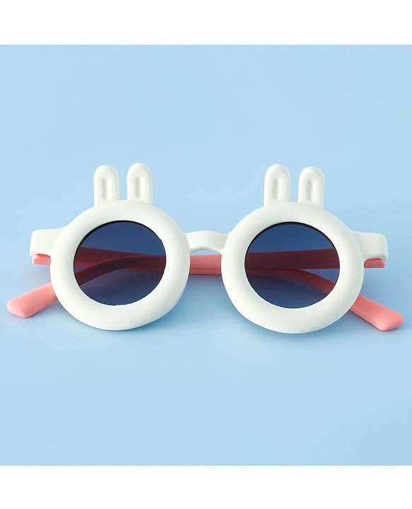 Babyhug Sunglasses With Bunny Applique - White & Pink