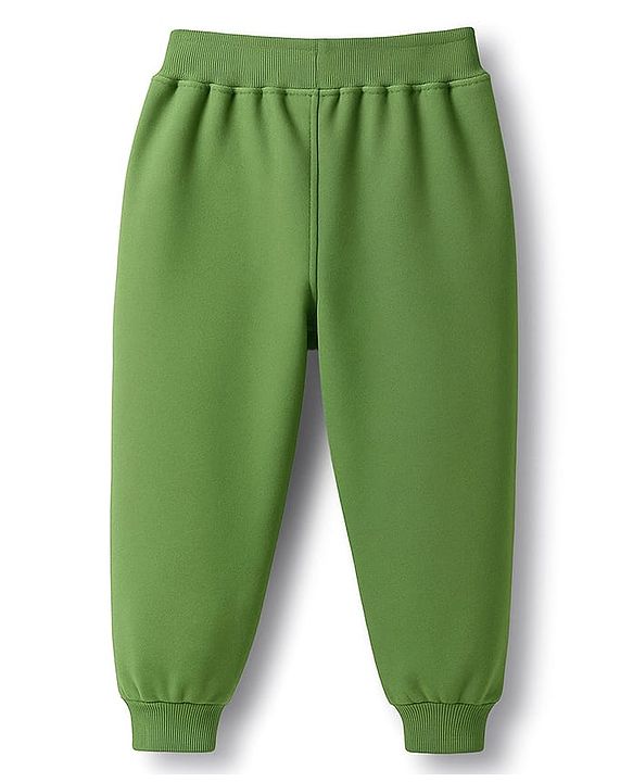 Babyhug Disney Single Jersey Knit Full Sleeves T-Shirt & Lounge Pant Set With Chip N Dale Graphic - Olive Green