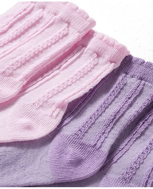 Cute Walk by Babyhug Non Terry Knit Ankle Length Anti Bacterial Socks Pack of 3 - Multicolour
