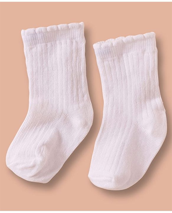 Cute Walk by Babyhug Non Terry Cotton Knit Ankle Length Anti Bacterial Solid Socks Pack of 3 - Multicolour