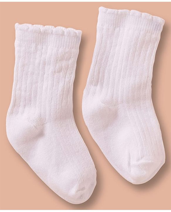 Cute Walk by Babyhug Non Terry Cotton Knit Ankle Length Anti Bacterial Solid Socks Pack of 3 - Multicolour
