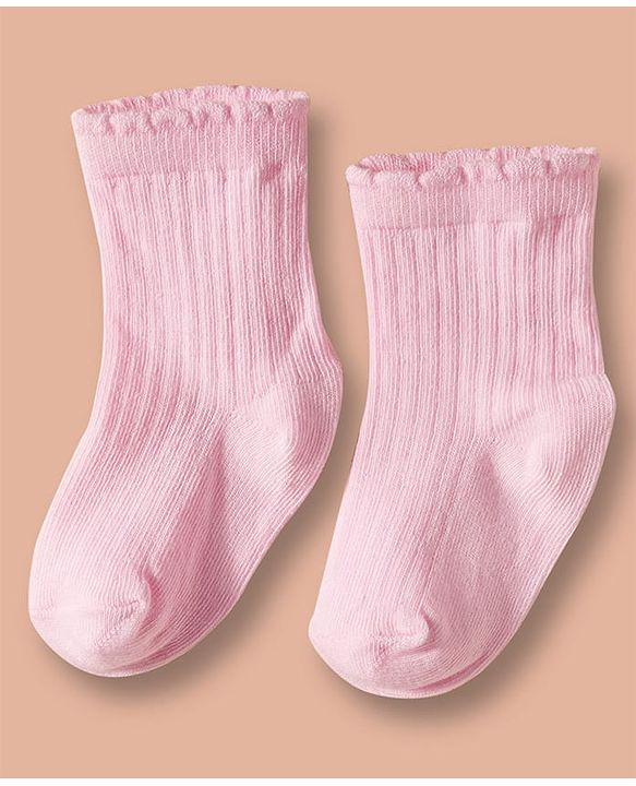 Cute Walk by Babyhug Non Terry Cotton Knit Ankle Length Anti Bacterial Solid Socks Pack of 3 - Multicolour