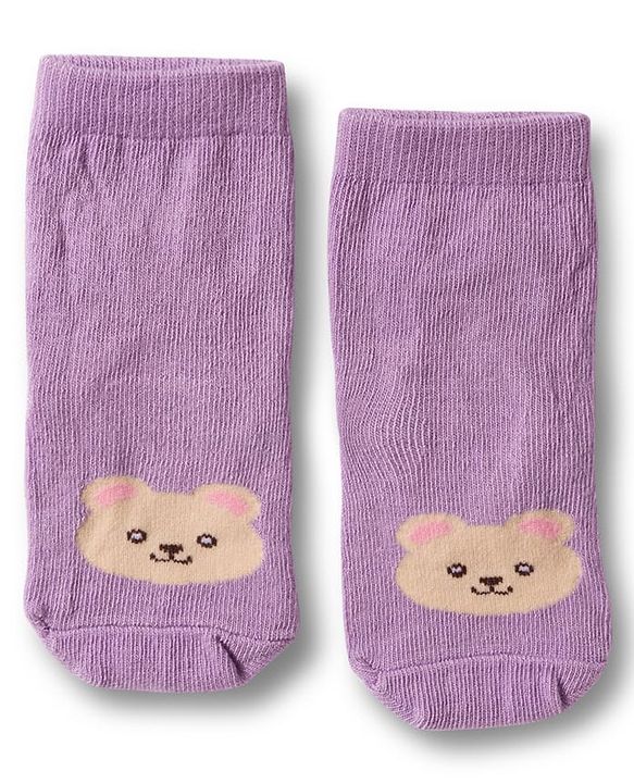 Cute Walk by Babyhug Non Terry Cotton Knit Ankle Length Anti Bacterial Socks With Animal Design Pack Of 3 - Multicolour