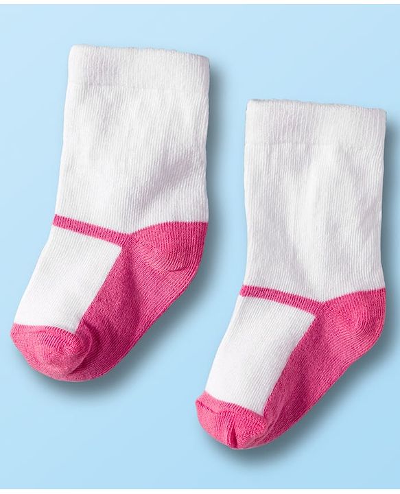Cute Walk by Babyhug Non Terry Cotton Knit Ankle Length Anti Bacterial Socks With Floral Design Pack Of 3 - Multicolour