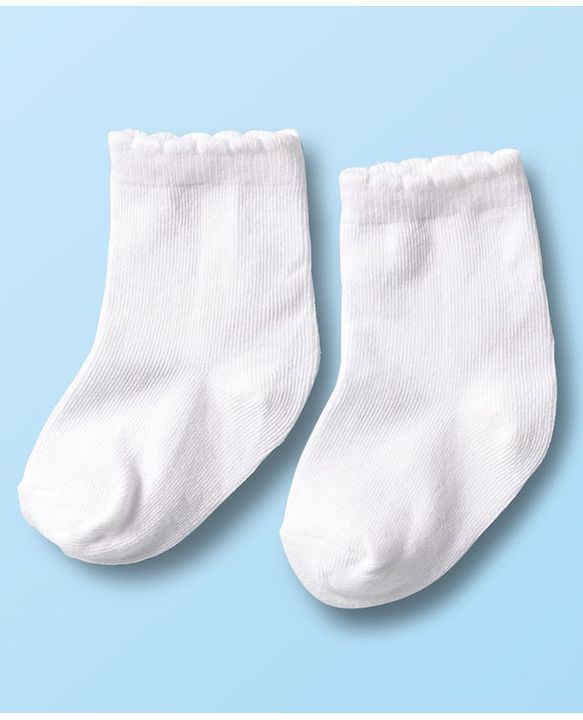 Cute Walk by Babyhug Non Terry Cotton Knit Ankle Length Anti Bacterial Socks With Hearts Design Pack Of 3 - Multicolour