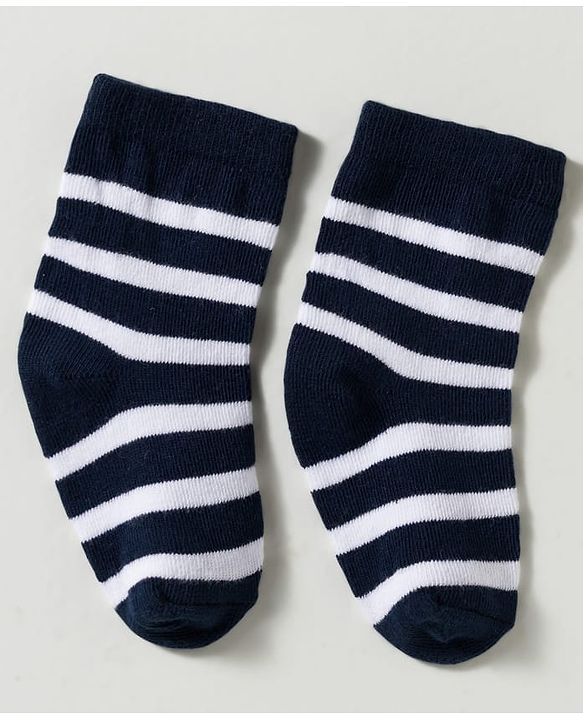 Cute Walk by Babyhug Non Terry Knit Ankle Length Anti Bacterial Striped & Lion Designed Socks Pack of 3 - Multicolor