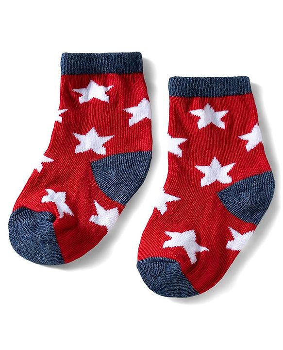 Cute Walk by Babyhug Ankle Length Anti Bacterial Socks with Star Design Pack of 3 - Navy