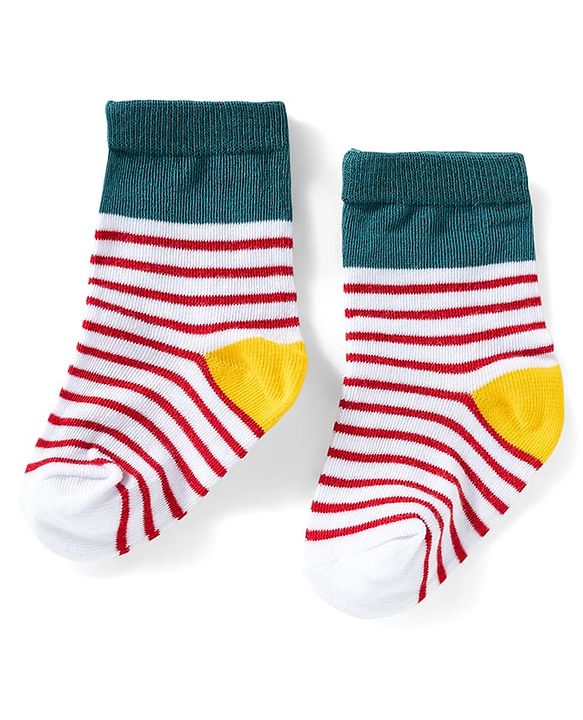 Cute Walk by Babyhug Ankle Length Anti Bacterial Socks with Text Design Pack of 3 -  Blue & White